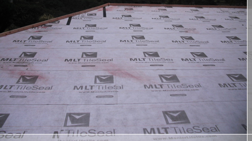MLT roof underlayment, poly foam application of a flat cement tile - Palos Verdes
Estates